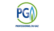 PG Professionnel du Gaz : Le gage de qualité et sécurité. Logo de certification PG Professionnel du Gaz (lettres bleues), symbolisé par une flamme stylisée verte et bleue dans un cercle.